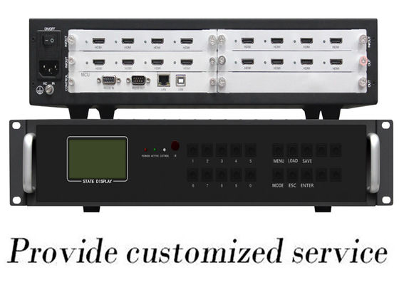 8 ใน 8 ออก Deface 4k HDMI LCD Video Wall Controller 3x3 1x2 1x3 2x1 3x1 2x2