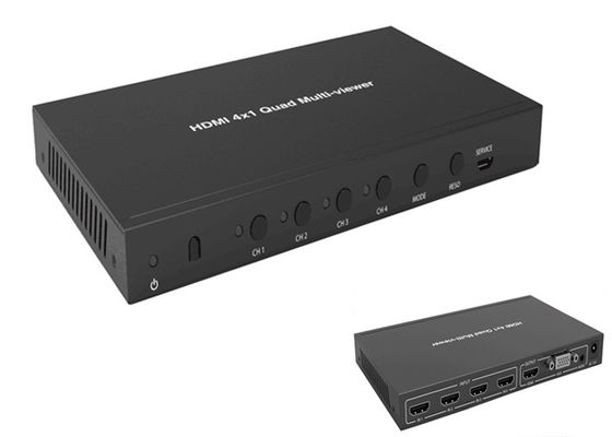 เต็ม 1080P 3D 4k 60hz 4x1 Quad Hdmi Multiviewer พร้อมฟังก์ชั่น Switcher แบบไม่มีรอยต่อ