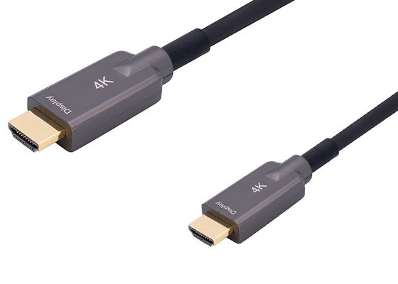 "เคเบิลไฟเบอร์ออปติก HDMI ความเร็วสูงสุด การส่งสัญญาณ 4K/8K ความช้าไม่มาก"