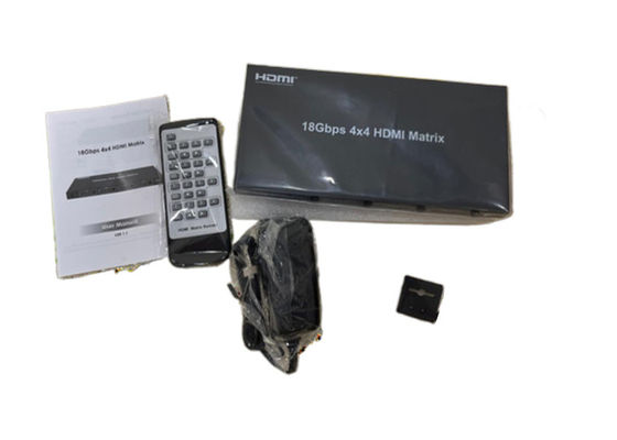 4X4 HDMI Matrix Switcher พร้อมตัวเลือกการควบคุมหลายตัวและผลิต 4K