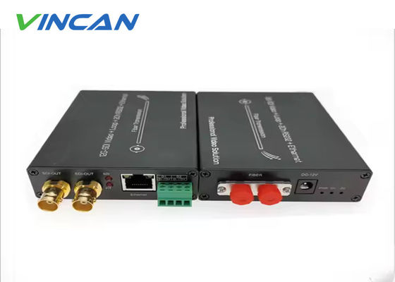 12G SDI เครื่องขยายสายไฟเบอร์วีดีโอ 4K ที่ไม่กดกัน