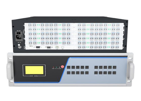 รองรับไฟสำรอง 88 พอร์ต 3.5U ไฟเบอร์ KVM Transmitter และ Receiver Node KVM Fiber Matrix