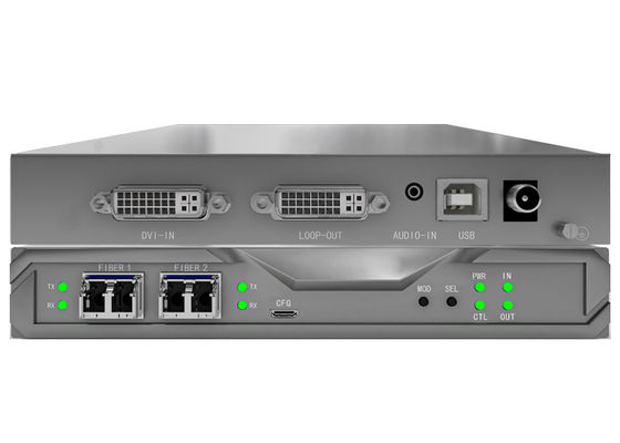 แพลตฟอร์มเมทริกซ์ KVM ไฟเบอร์ขนาดใหญ่ที่มีการแสดงภาพตัวแทนและการสตรีม 4K @ 60Hz ด้วยเครื่องยนต์คู่