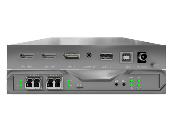 Fiber KVM Matrix Node กับการ์ด I/O SFP ที่บูรณาการ และ 4K 4:44 การสนับสนุนการควบคุมกําแพงวีดีโอ