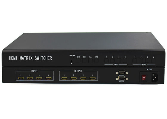 4x4 สวิตช์เมทริกซ์ HDMI แบบไร้รอยต่อพร้อมโครงโลหะ, สวิตช์เมทริกซ์ HDMI 4K สำหรับการกระจายสัญญาณภาพและเสียงที่เชื่อถือได้