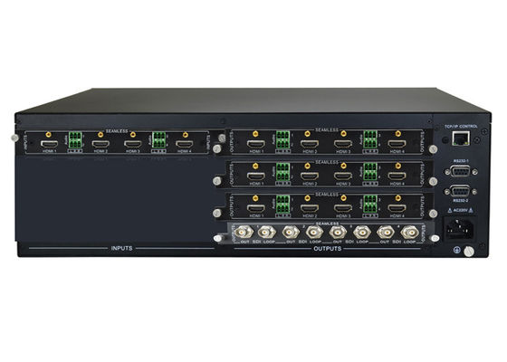 ตัวสลับเมทริกซ์วิดีโอ 4K UHD แบบแยกส่วนพร้อมเอาต์พุต SDI อินพุต HDMI 4 ช่อง