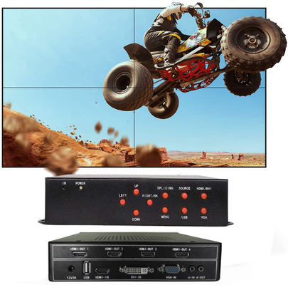 1 In 4 Out LCD TV หลายหน้าจอ Video Wall Controller 2x2 พร้อม 8 โหมดผนัง