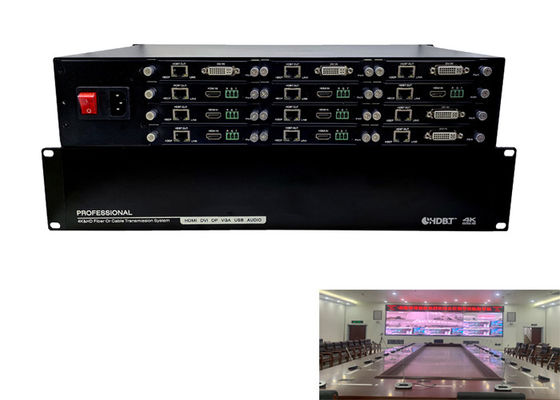 CAT5e / 6/7 12 พอร์ต HDMI HDBaseT Extender Splitter PoC Dual IR RS232 3D
