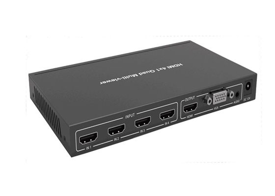 4 อินพุต HDMI 4K Quad Multiviewer พร้อมเอาต์พุต 1XHDMI และเอาต์พุต 1XVGA