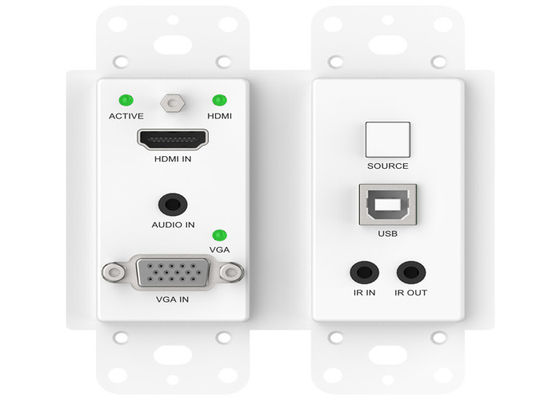 Lpcm Audio Format Hdbaset Extender 91.8x104.8x43 มิลลิเมตร แผ่นผนัง