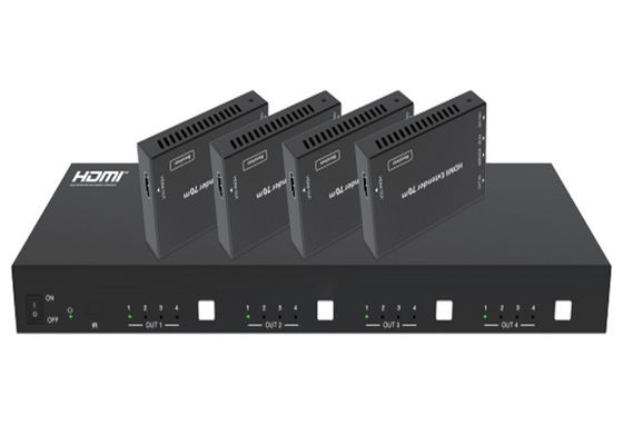 70m Ir Hdbaset Matrix 18gbps 4x4 Hdmi2.0 รองรับ Ethernet Edid