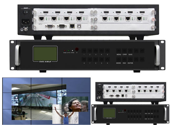 เครื่องควบคุมกําแพงวีดีโอ Lcd ความแรงสูง 240 วอลล์ พร้อม Port Output Hdmi Hdbaset 4k