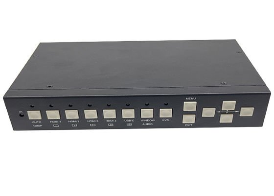 5x Inputs และ 2x Outputs เครื่องเปลี่ยนวิดีโอ UHD แบบไร้ขอบเขต พร้อม Multiview และ KVM Control