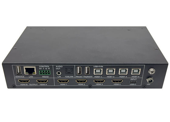 5x Inputs และ 2x Outputs เครื่องเปลี่ยนวิดีโอ UHD แบบไร้ขอบเขต พร้อม Multiview และ KVM Control