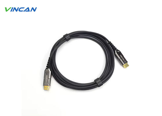 สายไฟเบอร์ 4K HDMI แบบมืออาชีพ การส่งสัญญาณความเร็วสูง ไม่มีการขัดแย้ง