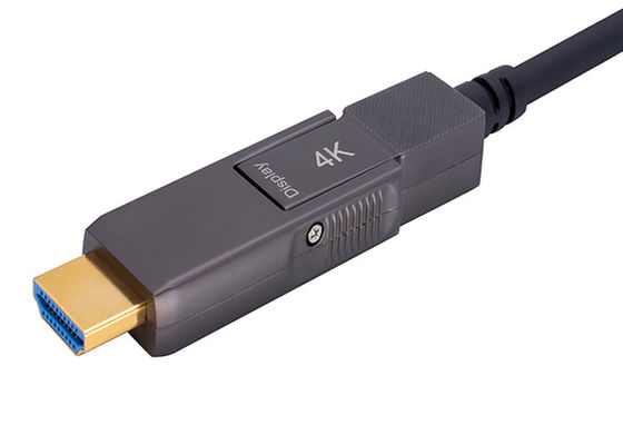 "เคเบิลไฟเบอร์ออปติก HDMI ความเร็วสูงสุด การส่งสัญญาณ 4K/8K ความช้าไม่มาก"