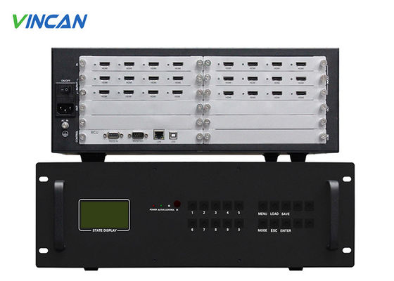 เครื่องควบคุมกําแพงวีดีโอแบบโมดูลที่มีความสามารถหลายหน้าต่าง พร้อม Port Output DVI