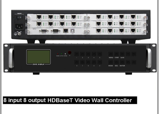 เครื่องควบคุมกําแพงวีดีโอแบบโมดูลที่มีความสามารถหลายหน้าต่าง พร้อม Port Output DVI