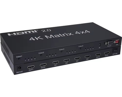 เครื่องสวิทช์เมทริกซ์ hdmi 4x2 พร้อมการสกัดเสียง