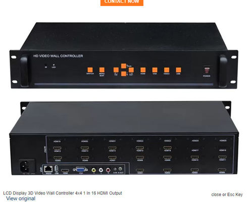เครื่องควบคุมกําแพงวิดีโอ HDMI ที่มีพลังงานสําหรับการทํางานห้องควบคุม