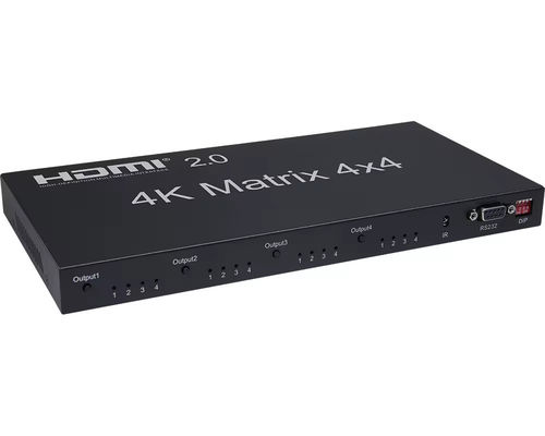 EDID รองรับ 70 เมตร IR HDBaseT 4X4 HDMI Matrix Switcher พร้อม IR Remote Control