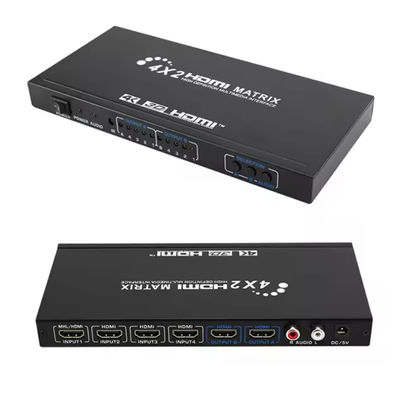 HDMI 4x4 hdmi1 4 แมตริกซ์สวิตชเตอร์ 4x2 4k hdr hdmi hdcp 2.2 แมตริกซ์สวิตชเตอร์