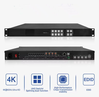การสนับสนุน EDID 18Gbps 4 x 4 HDMI Matrix Switcher สําหรับการแสดงวิดีโอที่กําหนดเอง