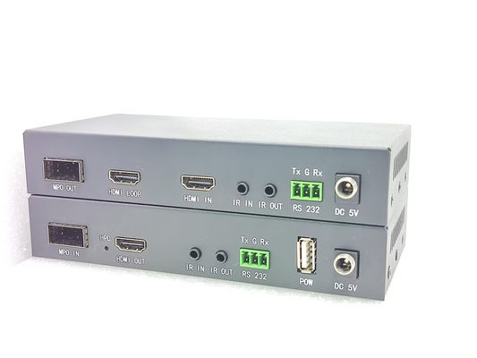 ไฟเบอร์แสง FOX-V-MPO ระยะไกล กับระยะ 1000 ฟุต HDMI Type A Input IR Control