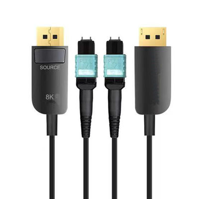 สายไฟฟ้าไฟเบอร์ออปติก HDMI ระยะไกล พร้อมเครื่องเชื่อมไฟเบอร์ MPO มาตรฐาน