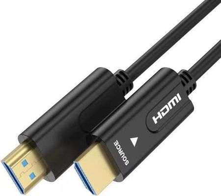 ความละเอียด 4K HDMI สายไฟเบอร์ออปติก คอมพาติบอลกับ HDMI 2.0 เสียสัญญาณศูนย์