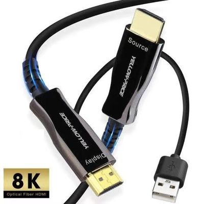 ความละเอียด 4K HDMI สายไฟเบอร์ออปติก คอมพาติบอลกับ HDMI 2.0 เสียสัญญาณศูนย์