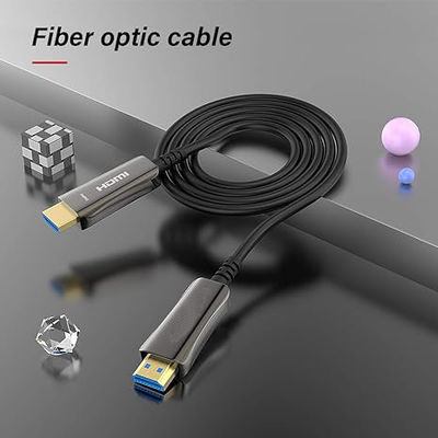 สาย HDMI Fiber Optic 4K HDR Dolby Vision, สาย HDMI Optical Active ยาว 100 เมตร สำหรับความละเอียด Ultra HD