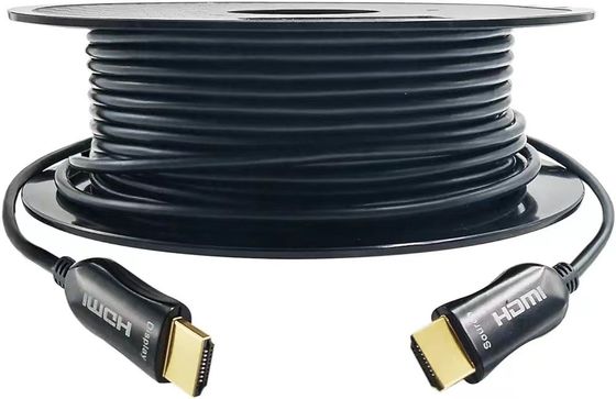 ออดิโอและวิดีโอที่มีประสิทธิภาพสูง เคเบิลไฟเบอร์ออปติก HDMI สูงถึง 4K 10m 50m