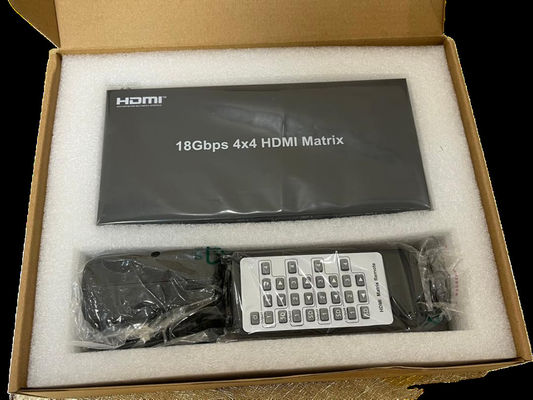 EDID สนับสนุน 4x4 HDMI Matrix ด้วยความกว้างแบนด์บานด์วิดีโอ 225MHz และ RS-232 Control