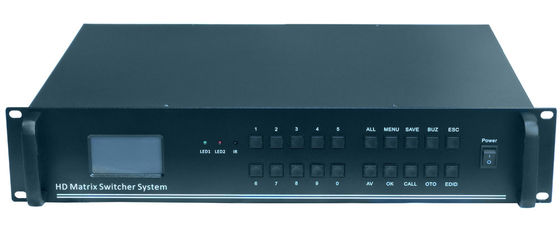 Ethernet Control Max Resolution 1080p Video Matrix Switcher ขนาด 17.3 X 11.8 X 3.5 นิ้ว