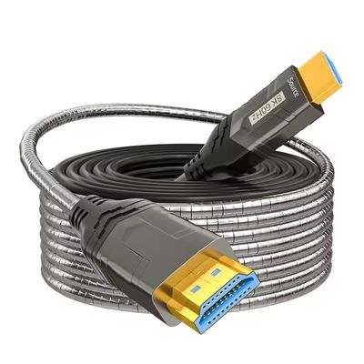 สายเคเบิลไฟเบอร์ออปติก HDMI ความสามารถสูง 100m รองรับความละเอียด 4K และสัญญาณไร้การสูญเสีย