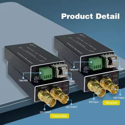 12G SDI Optical Extender สําหรับสัญญาณระยะไกล 4K ที่ไม่มีการสูญเสีย