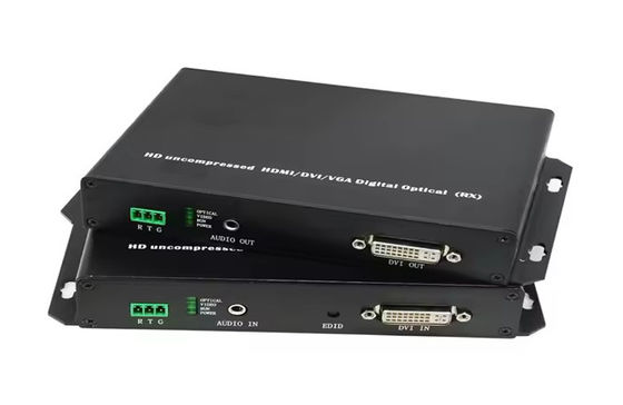 DVI ไฟเบอร์ออปติก เอ็กซ์เทนเดอร์ 20 กิโลเมตร 1080p@60Hz การส่ง