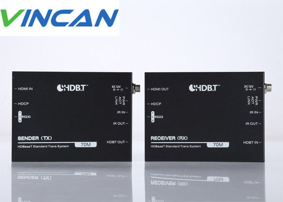 HDbaset HDMI Extender Over Single 70m CAT6 พร้อมรองรับ IR POC, RS232 4k 60hz