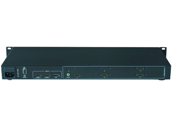 1 Input 4 Output เครื่องควบคุมกําแพงวิดีโอที่ผิดปกติที่มี HDMI1 HDMI2 และ DP Interfaces