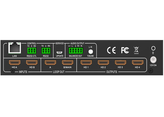 2 ใน 4 ออก 2x4 Hdmi Splitter กับ Video Wall Adapter 2x2 เครื่องควบคุม Video Wall - 4k