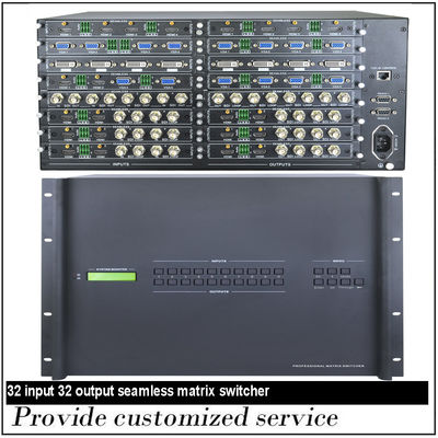 IR รีโมทคอนโทรล RS232 HDMI Switcher พร้อมแชสซี 4K 32x32