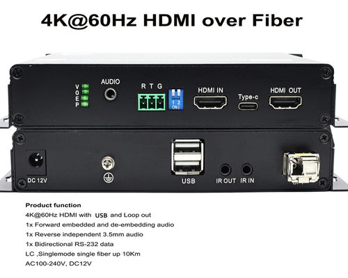 HDMI 4K Optical Extender ระยะไกล 4K HDMI ผ่านไฟเบอร์