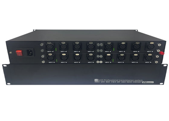 8-ch 6-ch audio ไฟเบอร์ออปติกขยายเสียงพร้อมปลอก 1 u