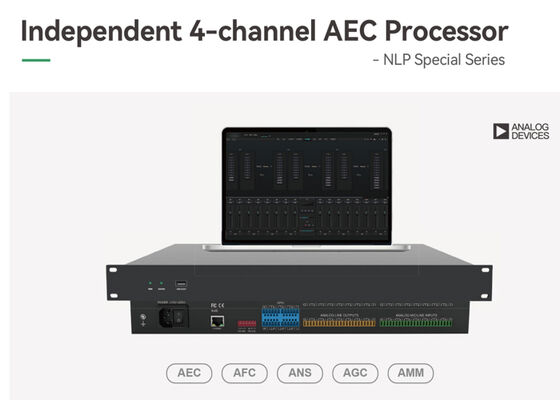 VINCAN NLP88-AEC 4-Channel AEC Audio DSP Processor with USB Audio and Automatic Mixing for Conference Rooms