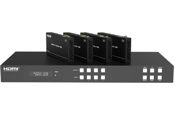 VINCAN 4x4 HDBaseT HDMI Matrix Switcher พร้อม 4K60 4:4:4, PoC และ 4 ตัวรับ สำหรับการกระจายสัญญาณ AV ระดับมืออาชีพ