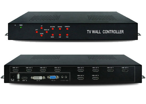 HDMI 1 ใน 9 ออก 1080P VGA Video Wall Processor 2x2 3X3 3x2 4x2