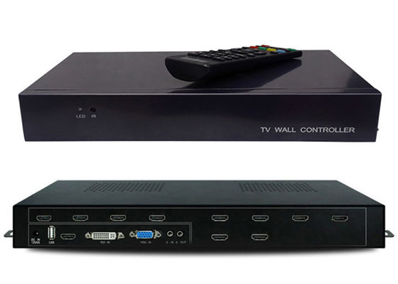 HDMI 1 ใน 9 ออก 1080P VGA Video Wall Processor 2x2 3X3 3x2 4x2