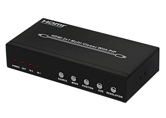 DC 5V 1A PIP HDMI 2x1 MultiViewer ประเภทอินพุตเอาต์พุตพอร์ต