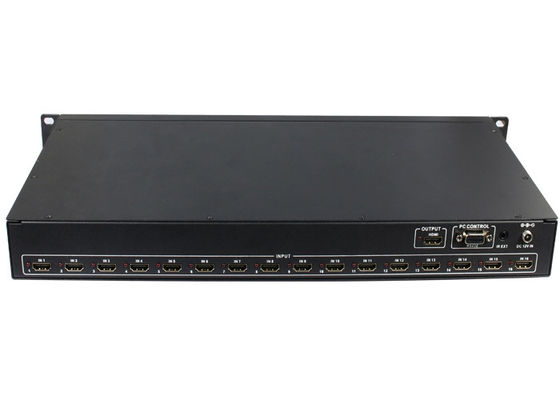 Quad RS232 16x1 HDMI MultiViewer Seamless Switcher การป้องกัน ESD